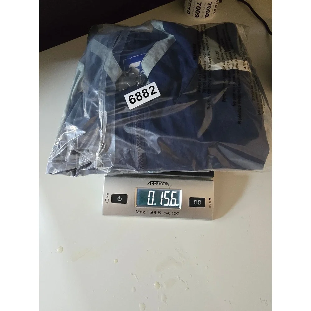 Starter Dallas Cowboys Windbreaker Jacket Mens XXL Blue NFL Full Zip Lined Nylon